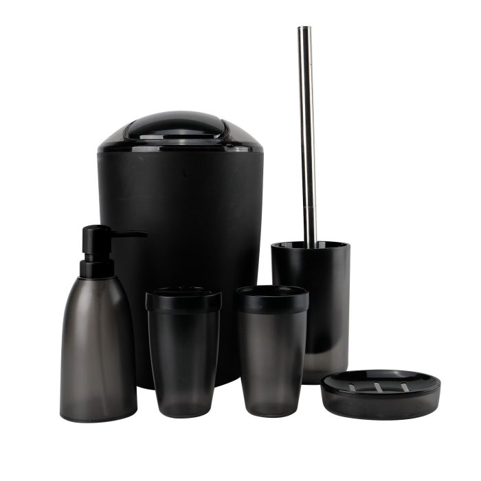 Modern 6 Piece Plastic Bathroom Accessories Set 02