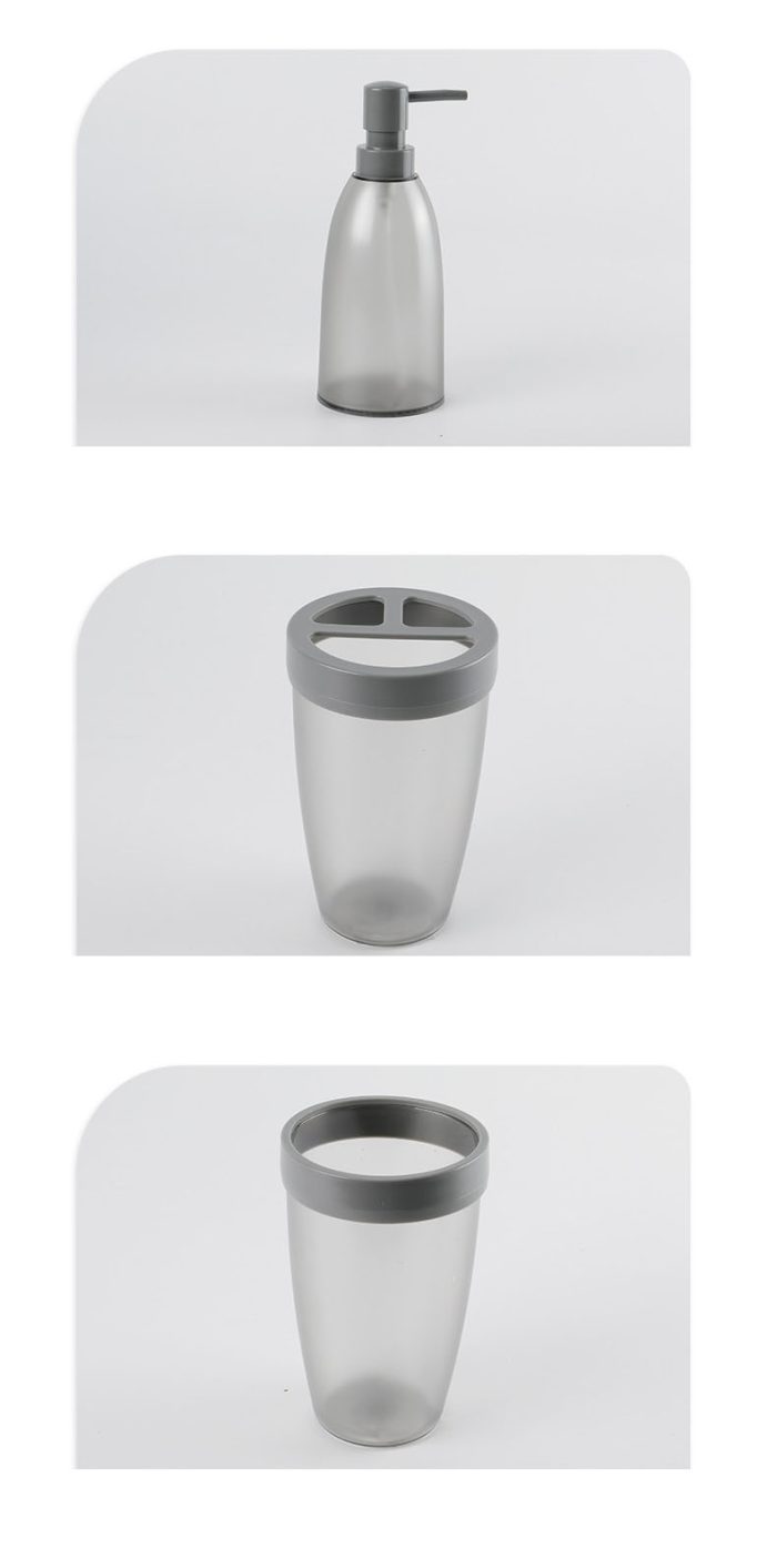 Modern 6 Piece Plastic Bathroom Accessories Set 06
