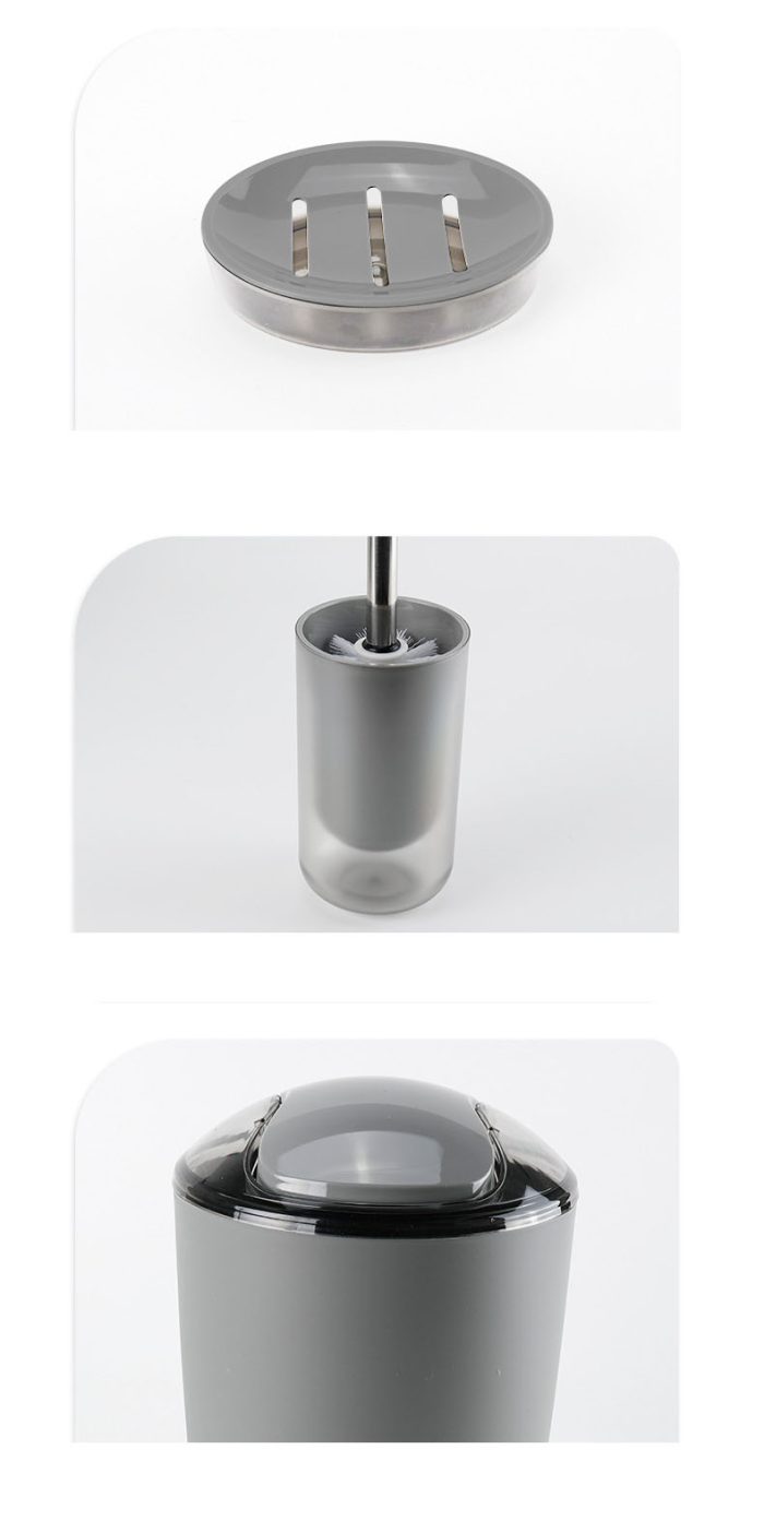 Modern 6 Piece Plastic Bathroom Accessories Set 05
